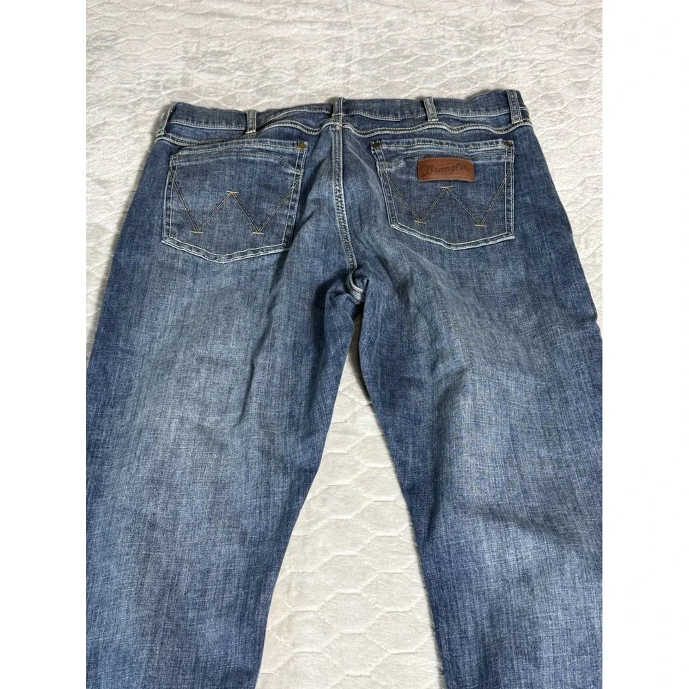 Wrangler Retro Slim Boot Cut Jeans Mens 36x34 Blue Denim Western Pants 36x33